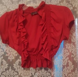 Bright Red Shrug